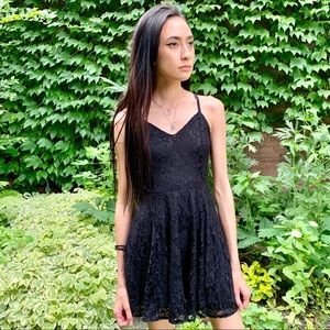 black lace dress